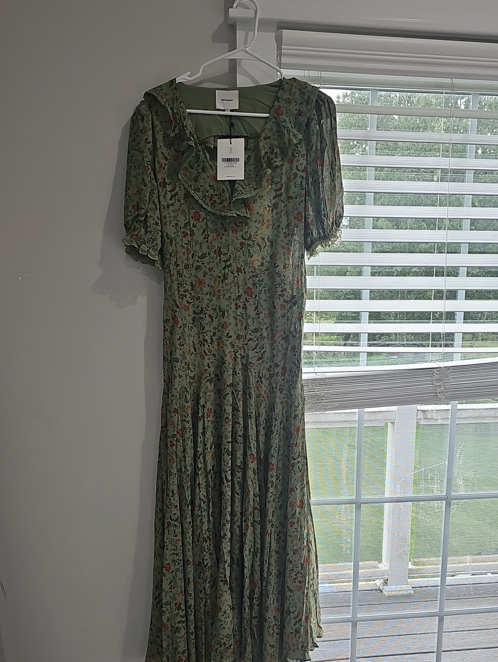 Reformation Evra Floral Maxi Dress with Ruffle Collar